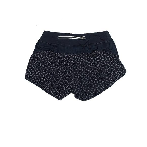 Athleta Shorts Track Running Blue Navy Window Pane Check Pattern Lined xs - Picture 9 of 9